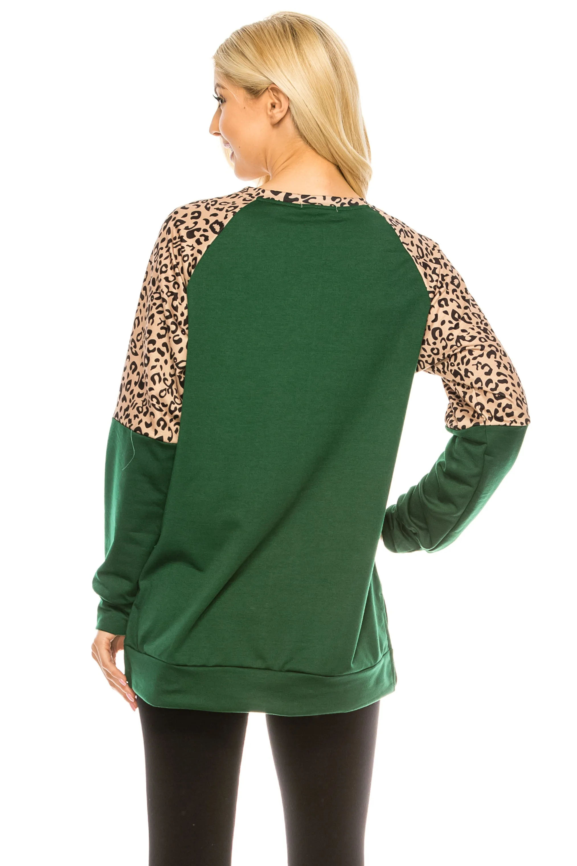 Haute Edition Women's Colorblock and Solid Spring Crewneck Raglan Tee With Plus